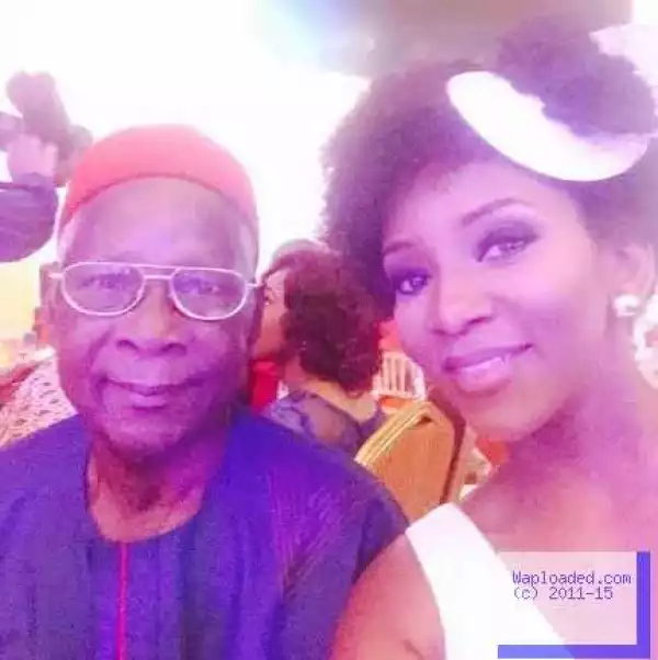 Genevieve Nnaji shares photo of her dad, wishes him a happy 80th birthday